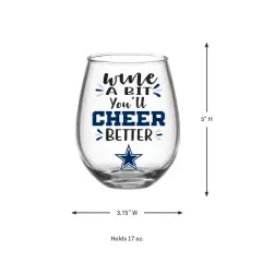 Evergreen Dallas Cowboys, 17oz Boxed Stemless Wine