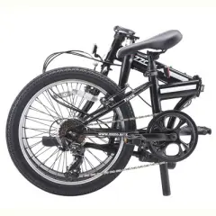 ZiZZO Ferro 7-Speed Steel 20" Folding Bike - Black