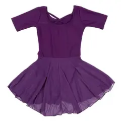 Leveret Girls Elbow Sleeve Skirt Leotard
