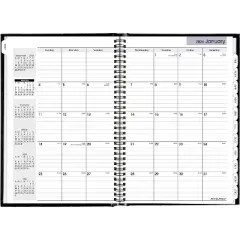 2026 AT-A-GLANCE DayMinder 8" x 11.75" Monthly Planner Faux Leather Cover Black (G470H-00-26)