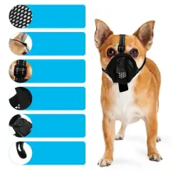 Unique Bargains Reflective Adjustable Basket Muzzle with Air Mesh X-Small 1 Pc