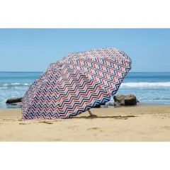 Picnic Time 5.5'  Beach Stick Umbrella - multi