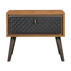 Coco Single Drawer Nightstand Rustic Oak/Brown - Armen Living