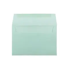 JAM Paper A9 Invitation Envelopes 5.75 x 8.75 Aqua Blue 50/Pack (157461i) 157461I