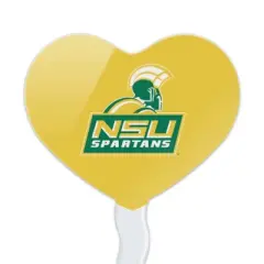 Norfolk State University Secondary Logo Heart Love Cupcake Picks Toppers Decoration Set of 6