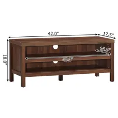 Costway 3-Tier TV Stand Console Cabinet for TV's up to 45'' w/ Storage Shelves