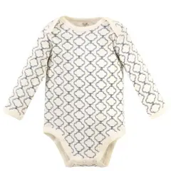 Touched by Nature Baby Girl Organic Cotton Long-Sleeve Bodysuits 5pk, Pink Elephant