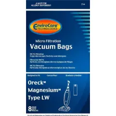 Oreck Magnesium Vacuum Bags, Type LW 8 Pack by EnviroCare