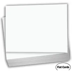 Hamilco Blank Index Cards Flat 5 x 8" Card Stock Heavyweight 100lb Cover White Cardstock Paper - 100 Pack