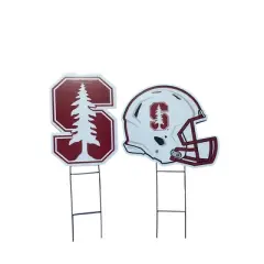 NCAA Stanford Cardinal 2pk Logo and Helmet Garden Stake Set