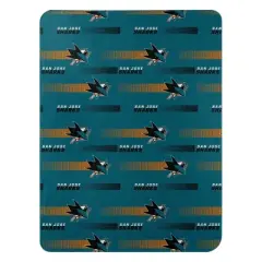 NHL San Jose Sharks Double Sided Cloud Throw Blanket