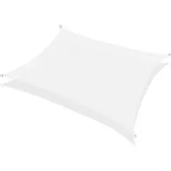 Sun Shade Sail Canopy UV Block &ndash; Waterproof Outdoor Shelter for Patio, Deck, Garden - White - 8X12