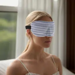 Unique Bargains Soft Square Stripes 3D Sleep Mask 1 Pc