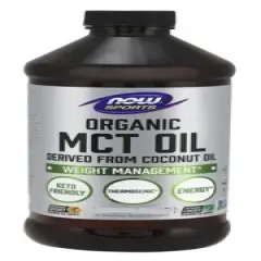 Organic MCT Oil Derived From Coconut Oil, Pure & Unflavored by Now Foods  -  32 fl oz Liquid