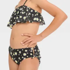 Girls' 'Daisy Dreams' Floral Printed Bikini Set - art class&trade; Black