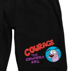 The Courage The Cowardly Dog Animated Series Men's Black Sleep Pajama Shorts