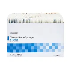 McKesson Woven Gauze Sponges, Sterile, 12-Ply