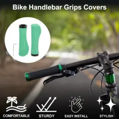 Unique Bargains Bike Handlebar Grips Covers 5.28" Green 1 Pair