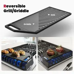 GASLAND Master 30 Inch 5 Burners Gas Cooktop with Griddle, CSA certified, 120V, NG/LPG,  PRO GH3805SS1FC