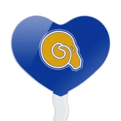 Albany State University Primary Logo Heart Love Cupcake Picks Toppers Decoration Set of 6