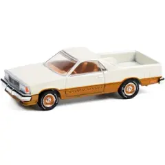 1980 Chevrolet El Camino SS Super Sport White and Gold "Greenlight Muscle" Series 26 1/64 Diecast Model Car by Greenlight