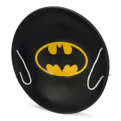 Slippery Racer ProDisc 26 Inch Heavy Duty Aluminum Iron Alloy Metal Kids Batman Saucer Snow Sled with Dual Riveted Soft Grip Rope Handles, Black