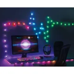 West & Arrow 30' Flexible Strand Dot Lights Sound Reactive with Remote Control USB Powered Red/Blue/Green
