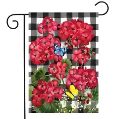 Briarwood Lane Summer Garden Flag 12x18 For Outdoor Checkered Geraniums For Summer Garden Flag Flags For Outside