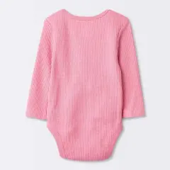 Baby Girls' 3pk Long Sleeve Waffle Bodysuit - Cloud Island&trade; Pink