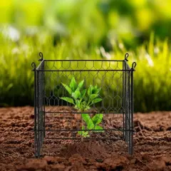 VEVOR 4 Pack Plant Protector from Animals, 13.4'' x 13.4'' Chicken Wire Plant Protector, Plant Cages for Outdoor Plants, Flowers & Vegetables