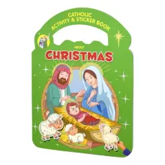 Catholic Activity & Sticker Book about Christmas - (Hardcover)