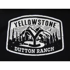 Yellowstone Dutton Ranch Patch Mens Black Graphic Hoodie