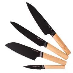 BergHOFF Ron 4Pc Knife Set with Natural Wood Handle, 4 knives