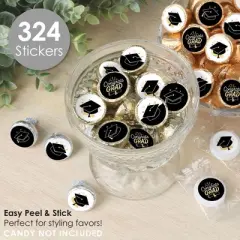 Big Dot of Happiness Goodbye High School, Hello College - Graduation Party Small Round Candy Stickers - Party Favor Labels - 324 Count