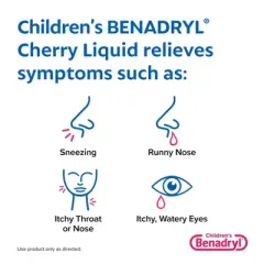 Benadryl Children's Allergy Liquid - Diphenhydramine - Cherry - 4 fl oz