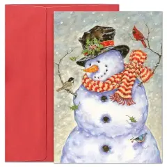 Masterpiece Studios Hollyville 16 Christmas Cards in a Keepsake Box, Birds of a Feather, 5.6" x 7.8"