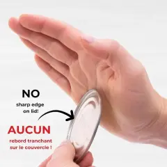 Can Opener - Safe No-Sharp-Edge Design, Holds Lid - Heavy Duty Comfort Grip