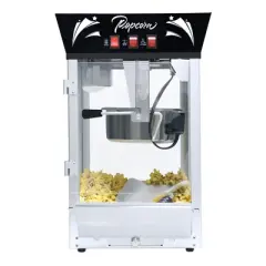 KTMBDW Commercial Popcorn Maker Machine, 12 Oz Kettle Stainless Steel Popcorn Maker with Tempered Glass, Warming Deck for Parties, Home Theater