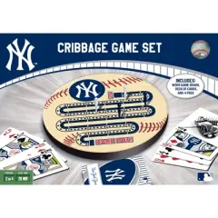 MasterPieces Officially Licensed  MLB New York Yankees Wooden Cribbage Game for Adults