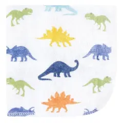 Hudson Baby Infant Boy Rayon from Bamboo Washcloth Bundle, Dinosaurs, One Size