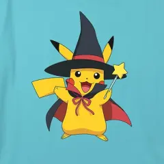 Girl's Pokemon Halloween Pikachu Magic Wand Crop Top T-Shirt