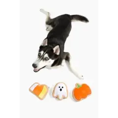 Midlee Boo Sugar Cookie Halloween Plush Dog Toys