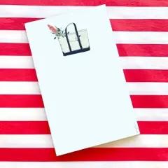 Tote Bag 5" x 8" Notepad by Ramus & Co (50 Heavyweight Tear-Off Sheets)