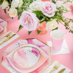 Jollity & Co. - Pretty in Pink Charger Plates - Pack of 8 Paper Plates