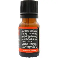 Plantlife Holiday Aromatherapy Essential Oil Blend &ndash; 100% Pure, Therapeutic Grade, No Additives or Fillers, Made in California, 10 ml