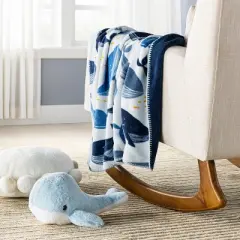 Plush Baby Blanket - Whales - Cloud Island&trade;