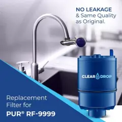 Clear Drop Filter Replacement for PUR&reg; RF9999 Faucet Water Filters, Fits all PUR&reg; and PUR&reg;PLUS Faucet Filtration Systems (5 Pack)