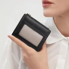 FATMOON Small Wallets for Women -- RFID Blocking Bifold Genuine Leather Wallet with Zipper Coin Purse and 11 Card Slots for Daily Use,Travel