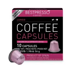 Bestpresso Lungo Blend (High Intensity) Espresso Pods for Nespresso OriginalLine Machine - 120 Certified Genuine Coffee Capsules