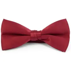 New Men's Solid Pre Tied Bow Tie and Hanky Set